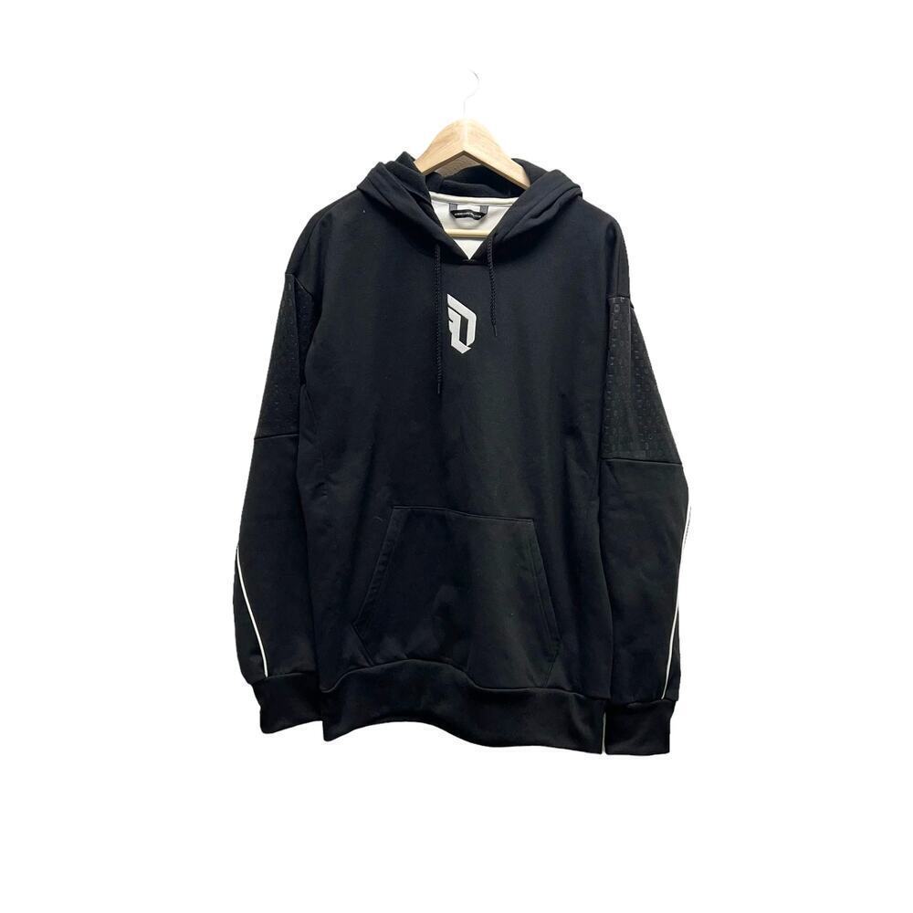 Adidas BASKETBALL‎ 7 DAME PULLOVER BLACK HOODIE Sz LG